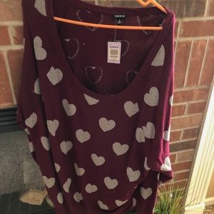 Plus Size Heart Sweater